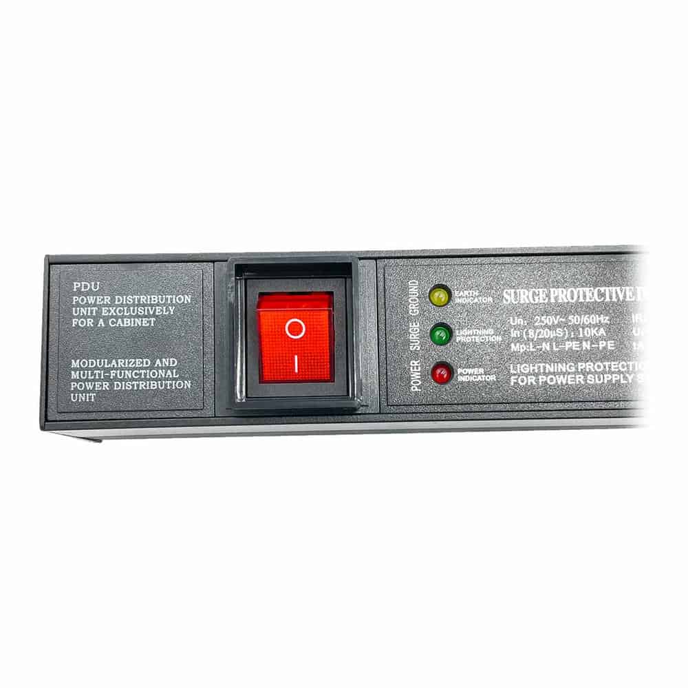 (image for) Powercool 1U PDU Vertical Type 12Way Surge Protector 1.8m, UK Plug